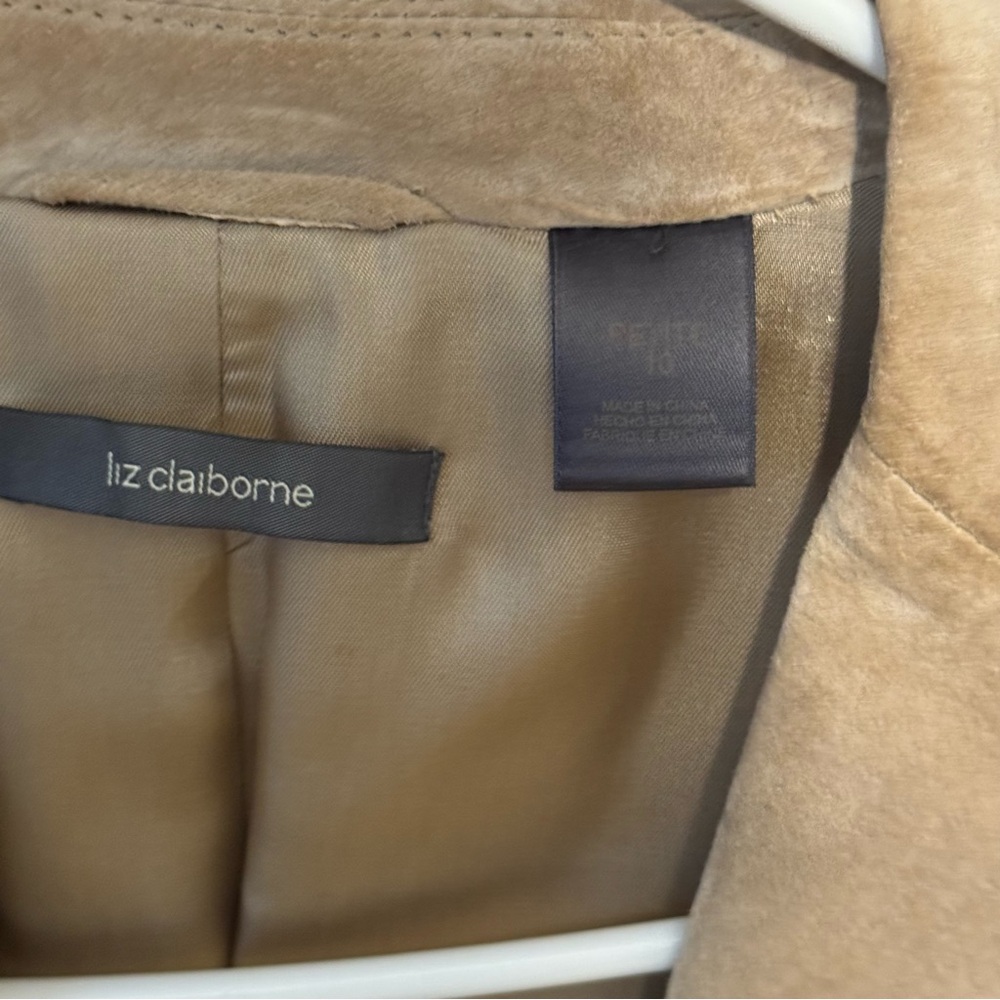 Liz Claiborne Tan Suede Blazer - Picture 4 of 6